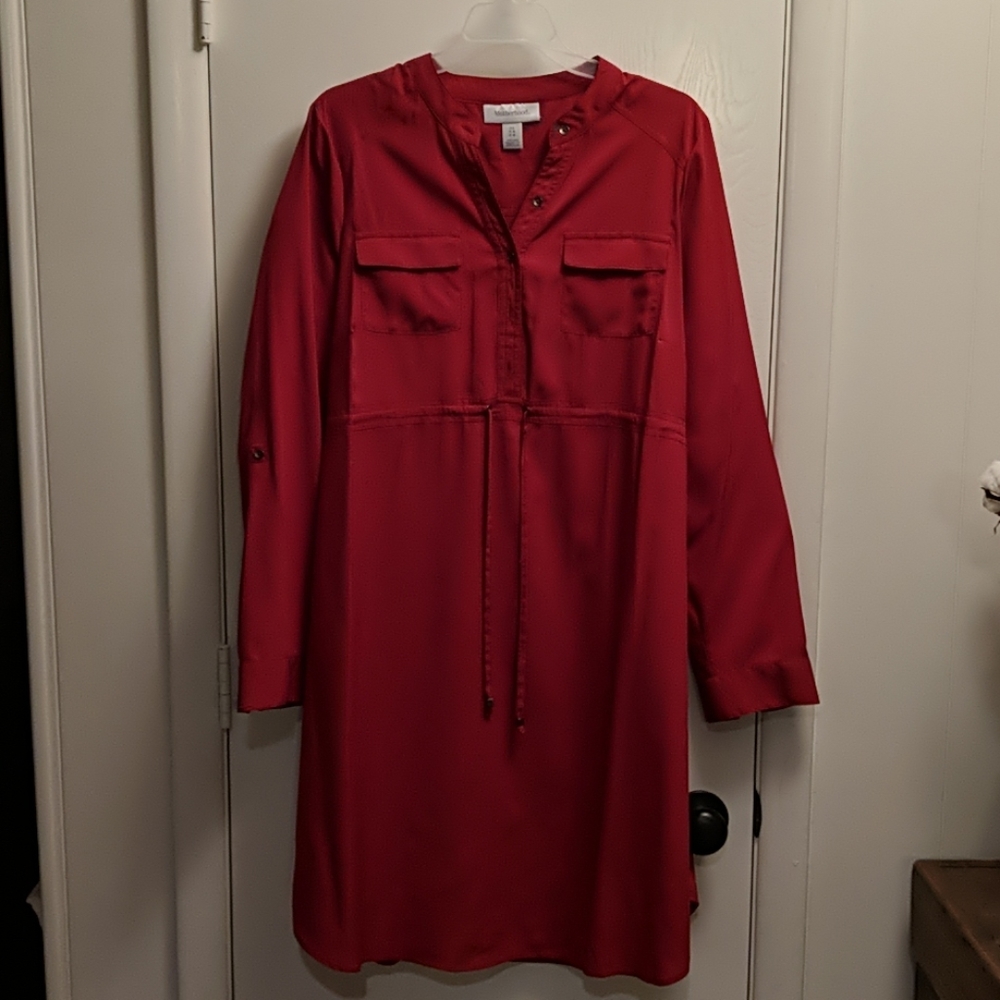 Maternity crimson red tunic
